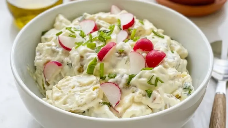 Färskpotatissallad med äpple och dijonkräm