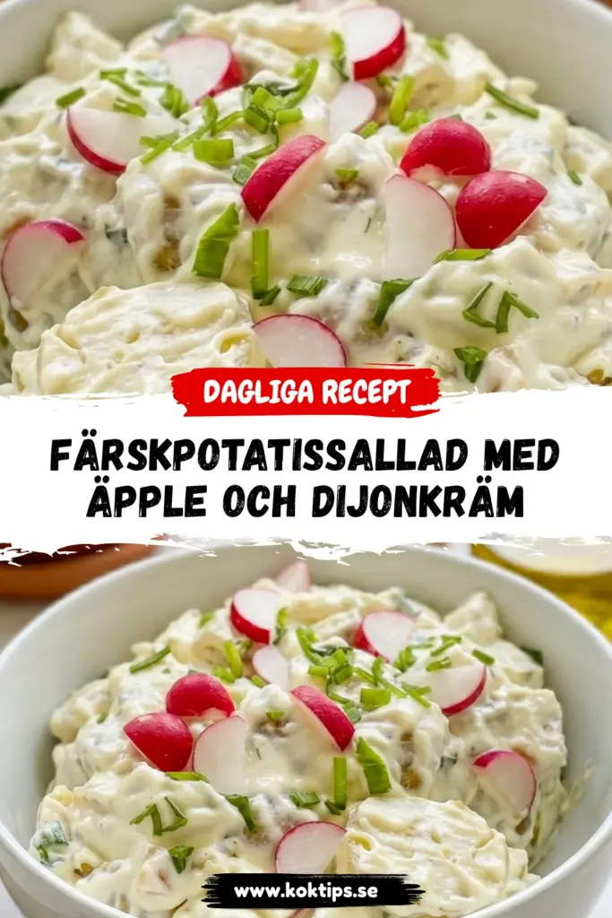 Färskpotatissallad med äpple och dijonkräm