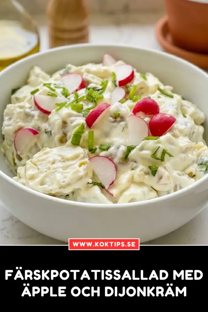 Färskpotatissallad med äpple och dijonkräm