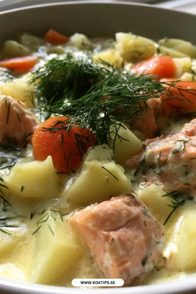Klassisk finsk laxsoppa: enkel, krämig och full av smak