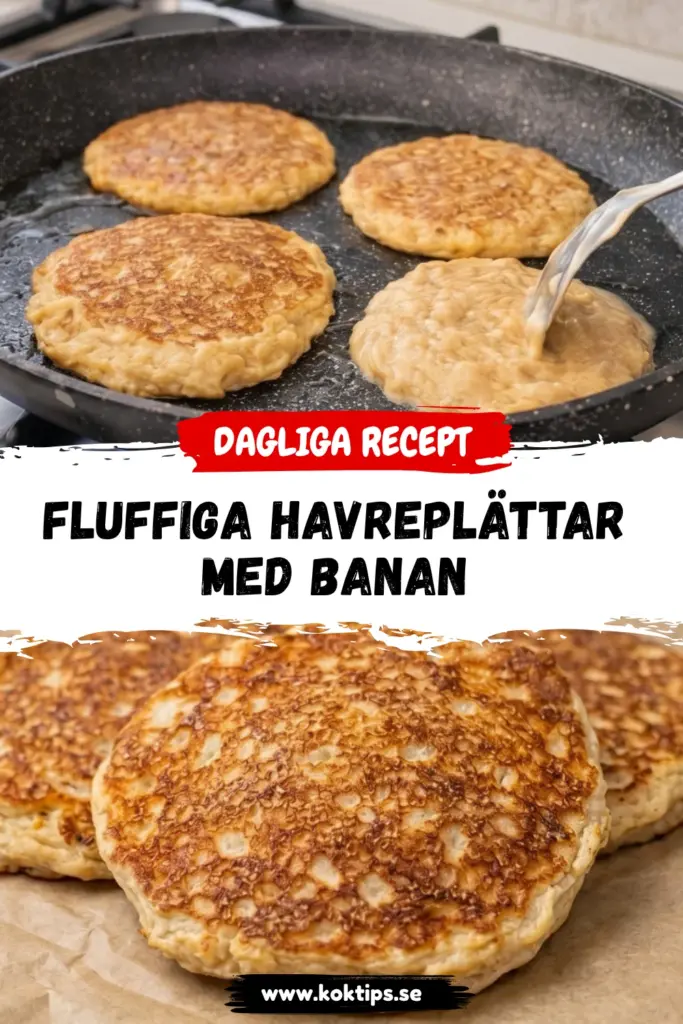 Fluffiga havreplättar med banan
