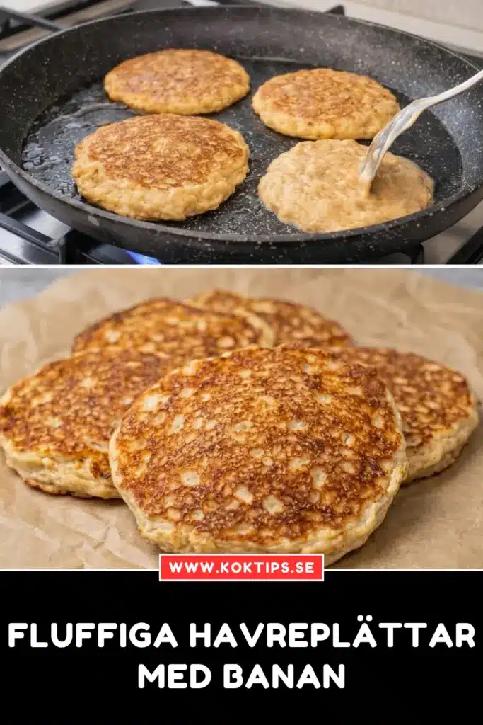 Fluffiga havreplättar med banan
