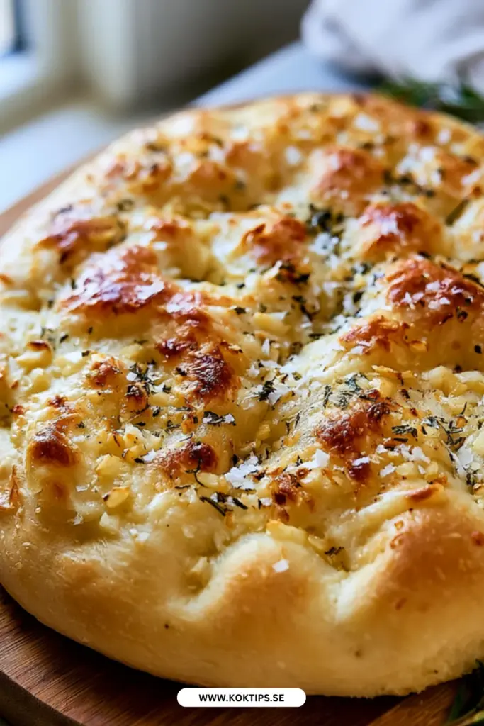 Focaccia med vitlök och parmesan: det bästa hemlagade receptet du kommer baka i år