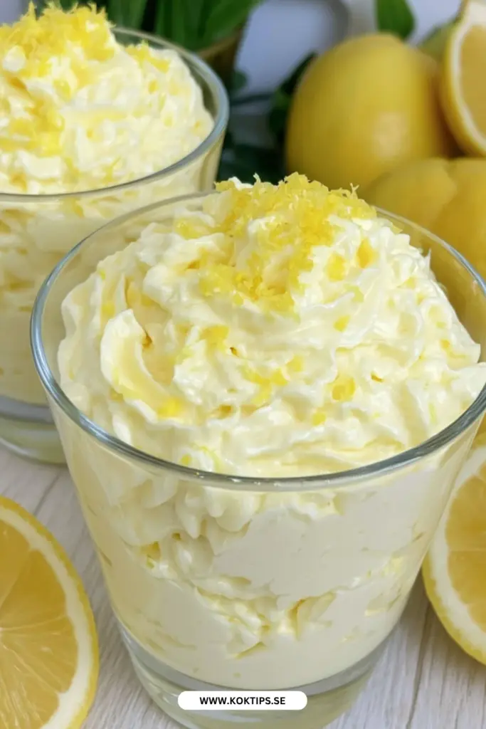 Krämig citronmousse: ett enkelt och klassiskt recept med bara tre ingredienser