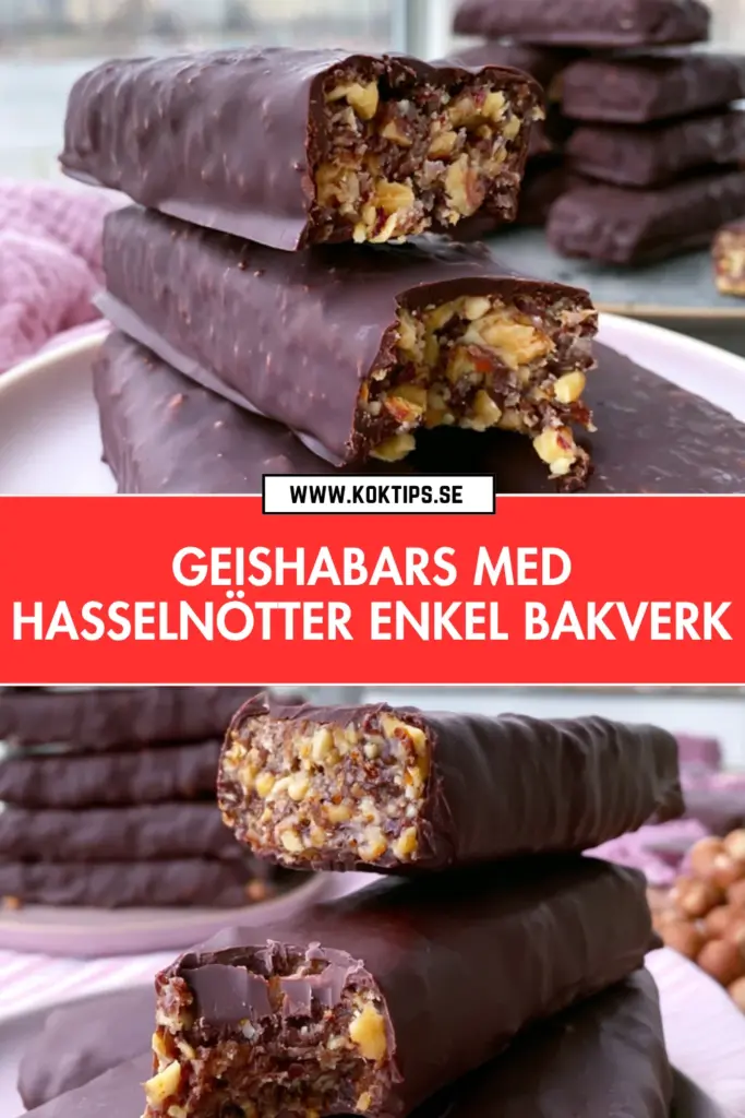 Geishabars med hasselnötter hemma: snabbt, enkelt och krämigt gott