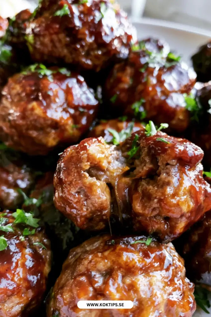 Glaserade BBQ-köttbullar: det godaste hemlagade receptet du någonsin testat
