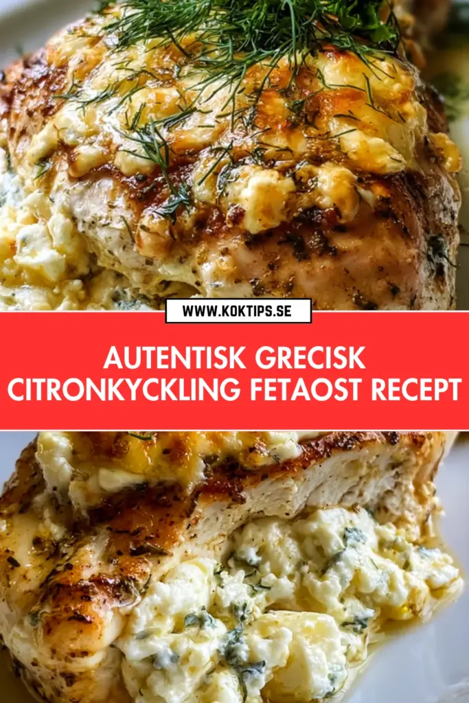 Grecisk citronkyckling med fetaost och örter: enkelt recept med klassiska smaker