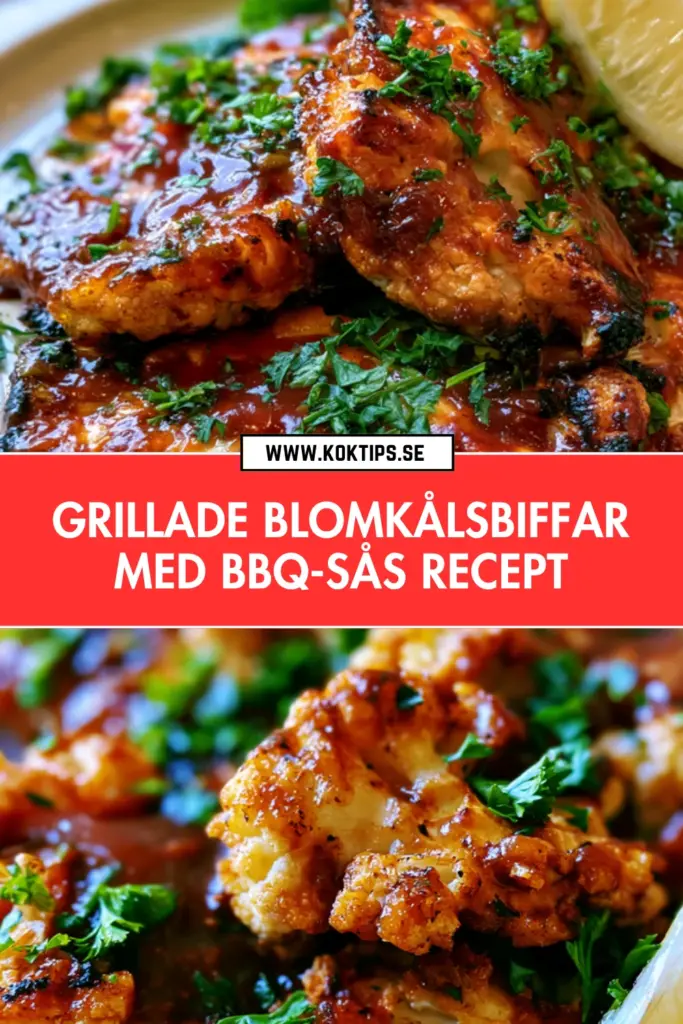 Enkla grillade blomkålsbiffar: krispiga, rökiga och fulla av smak
