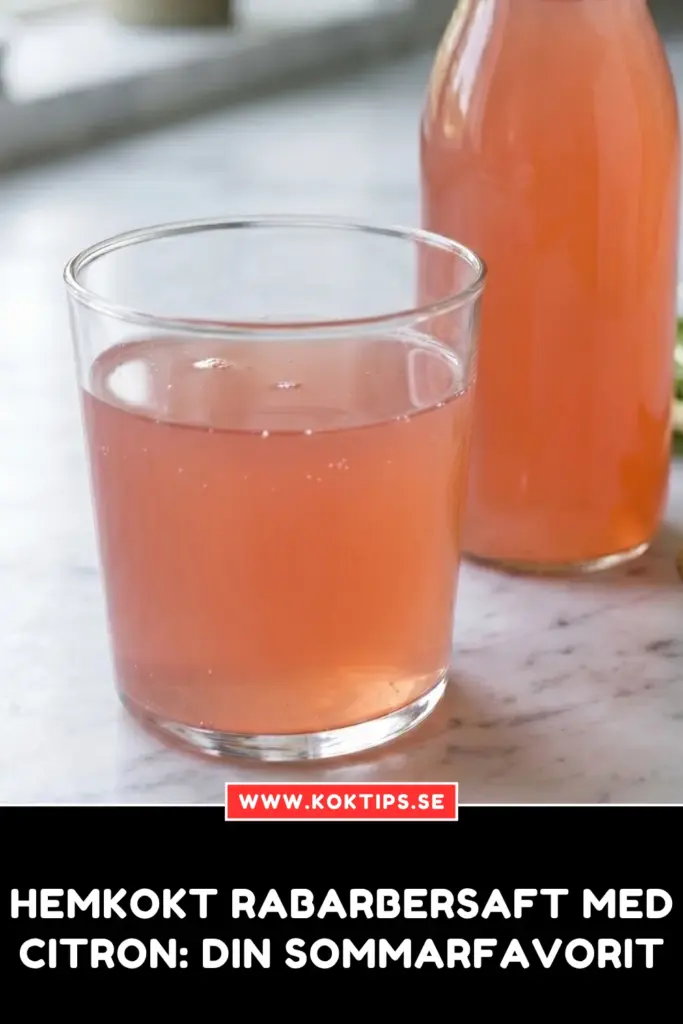 Hemkokt rabarbersaft med citron – Din sommarfavorit