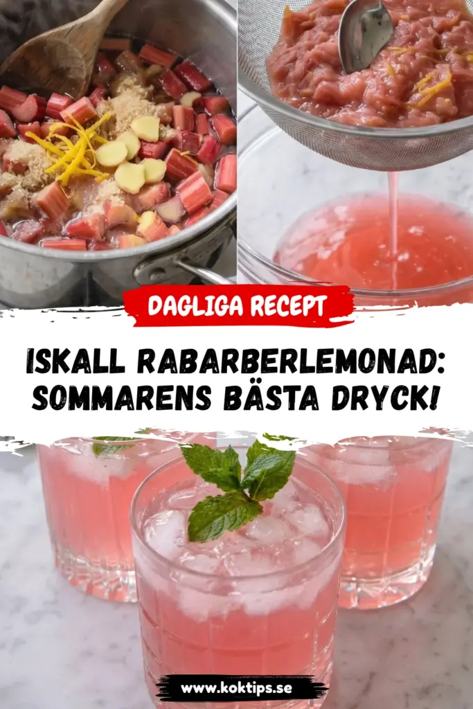 Iskall rabarberlemonad: sommarens bästa dryck!