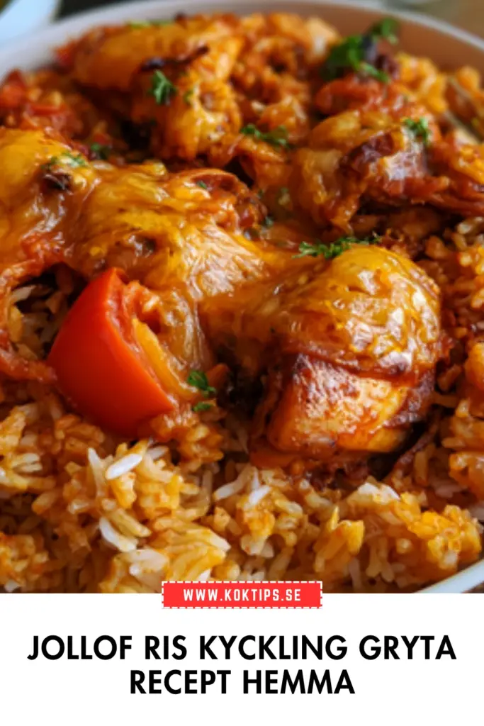 Jollof ris kyckling hemma: det bästa receptet du kommer laga i år