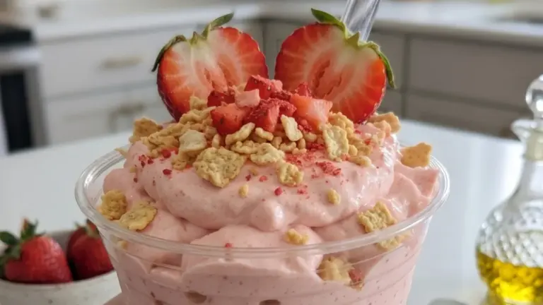 Jordgubbscheesecake i glas: krämig & oemotståndlig!