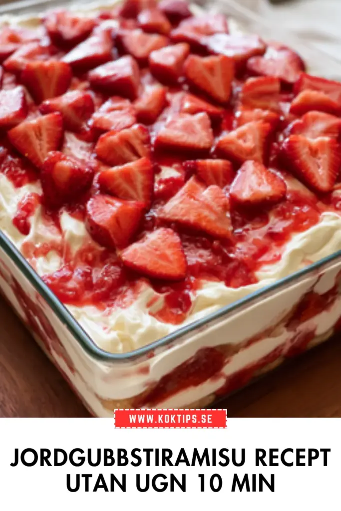 Krämig jordgubbstiramisu på bara 10 minuter: enkelt recept utan ugn