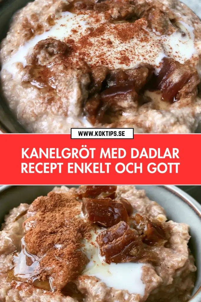 Kanelgröt med dadlar: det enklaste och godaste frukostereceptet