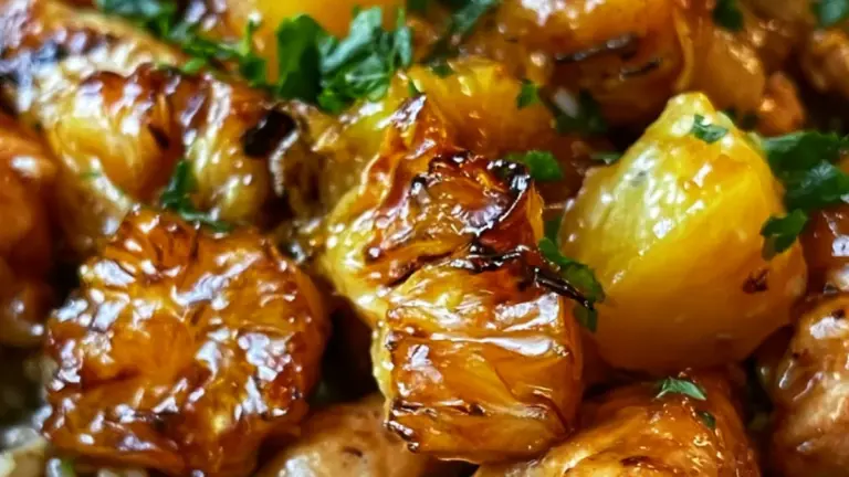 Snabb karamelliserad ananas kyckling med asiatiskt stekt ris till vardags