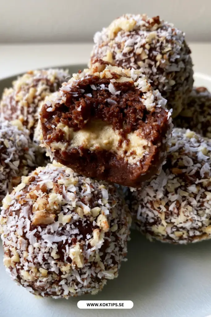 Hemgjorda kladdkakebollar med tahini: ett snabbt recept du måste prova