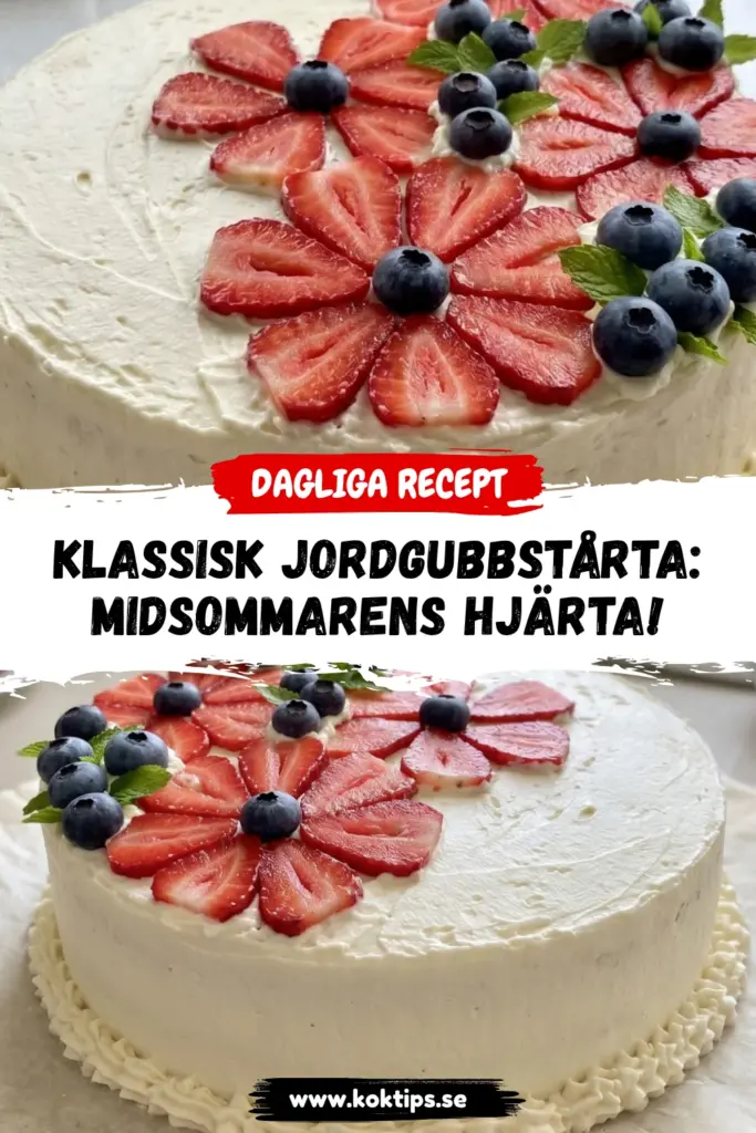 Klassisk jordgubbstårta: midsommarens hjärta!