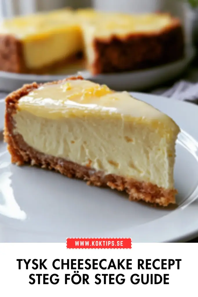 Tysk Cheesecake: Den Krämiga Klassikern med Hemgjord Mördeg