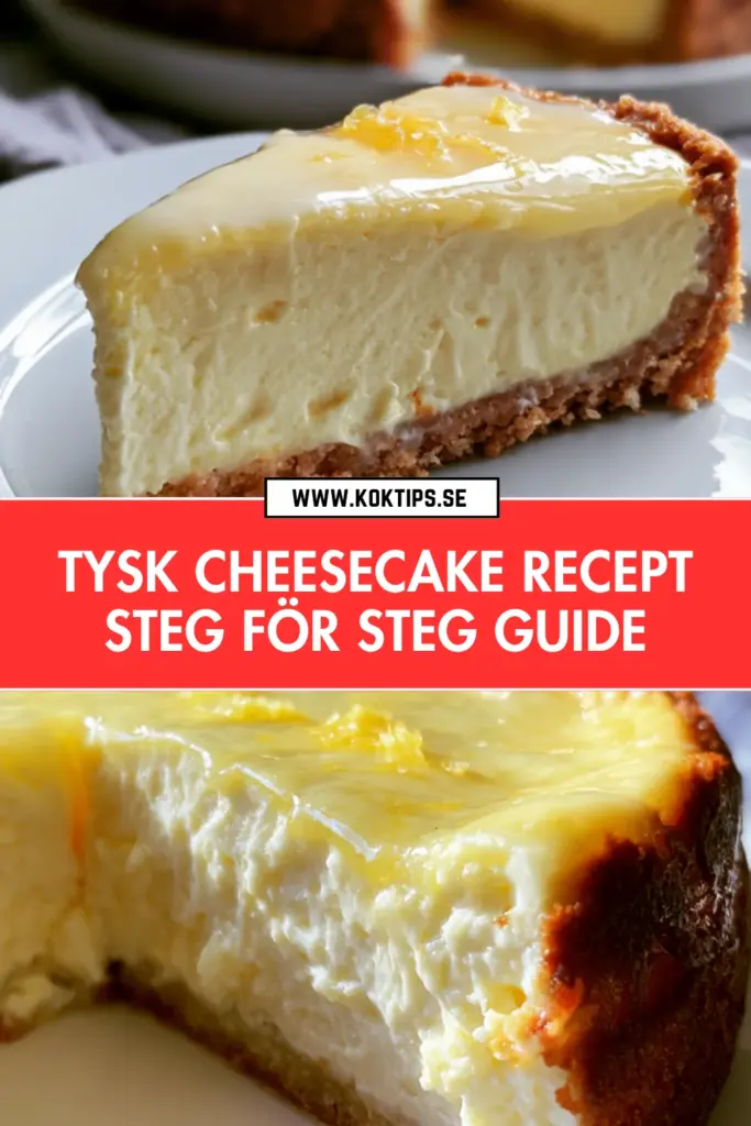 Tysk Cheesecake: Den Krämiga Klassikern med Hemgjord Mördeg