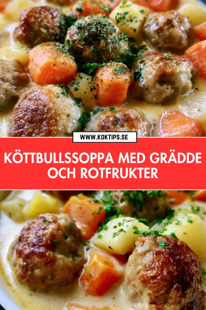 Hemlagad köttbullssoppa med grädde: trygg vardagsmat när det är som bäst
