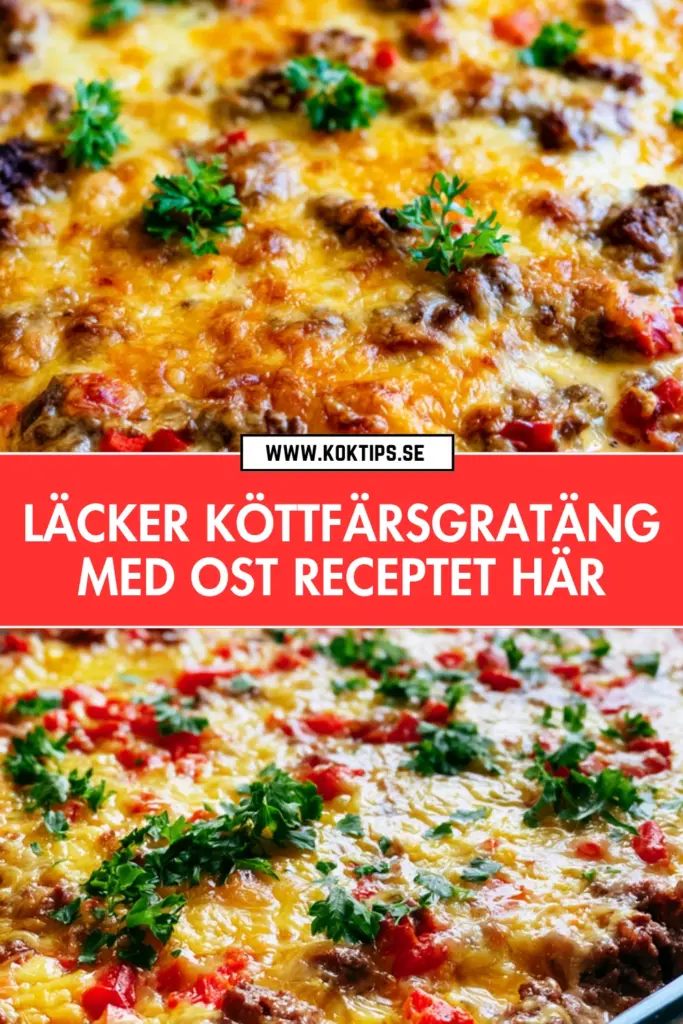 Enkel köttfärsgratäng med ost och paprika: klassisk vardagsmat du älskar
