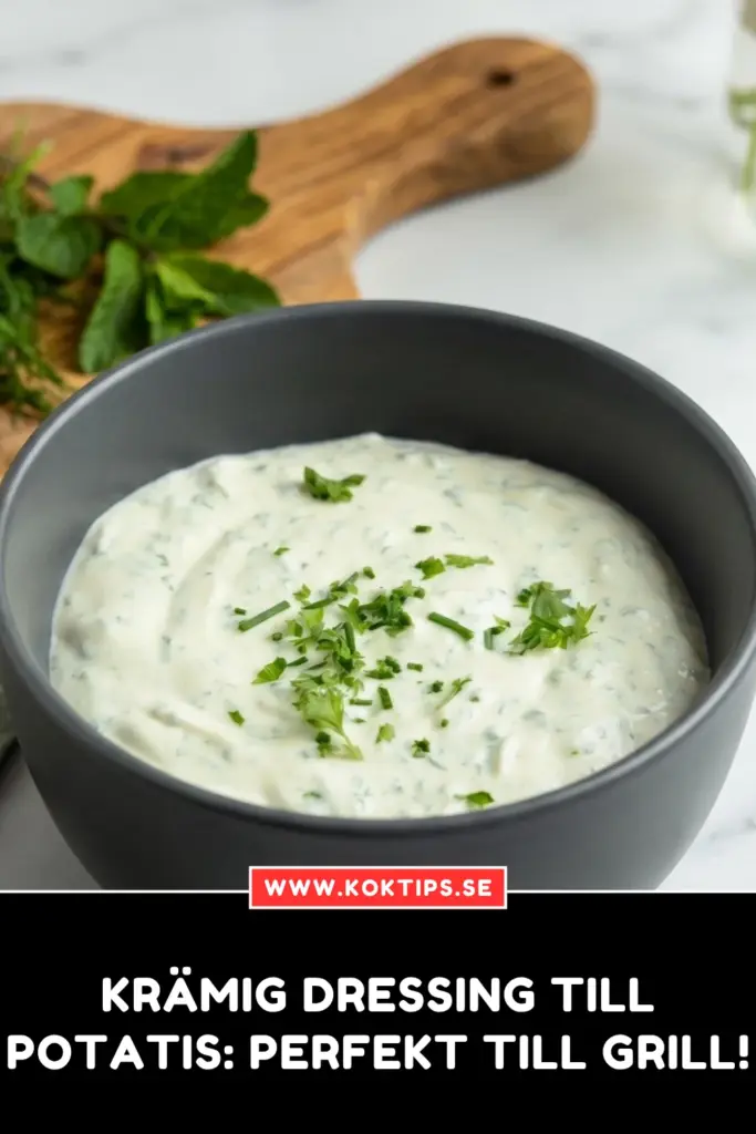 Krämig dressing till potatis: perfekt till grill!