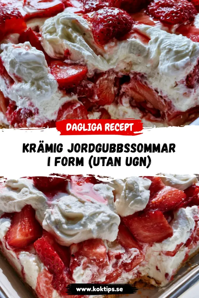Krämig Jordgubbssommar i Form (utan ugn)