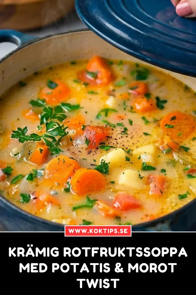 Krämig Rotfruktssoppa med potatis & morot twist