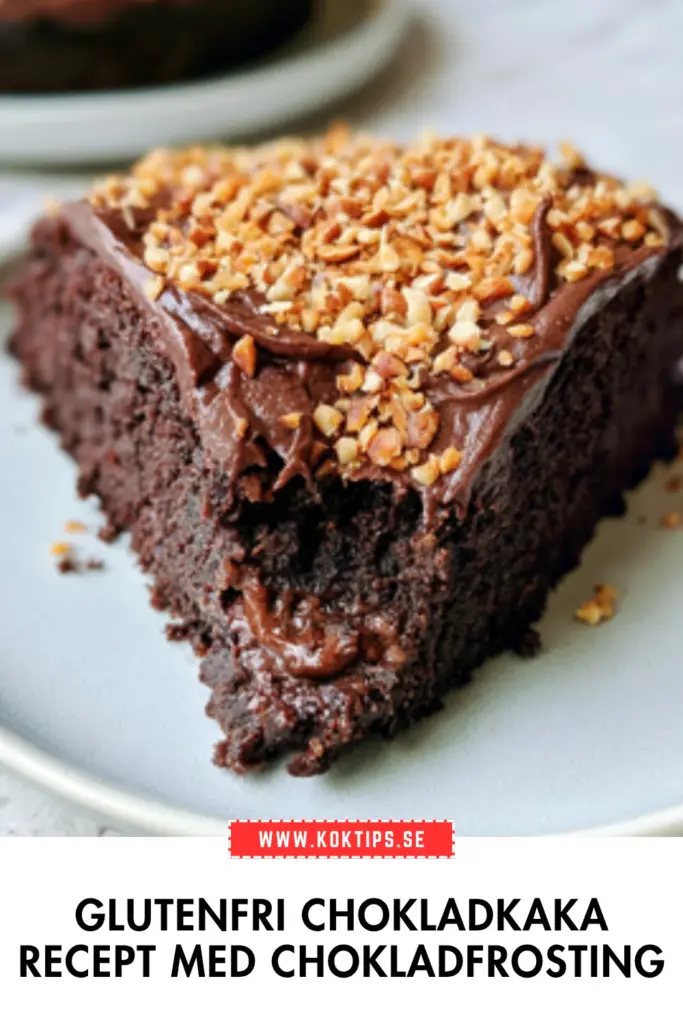 Saftig glutenfri chokladkaka med chokladfrosting som alltid lyckas