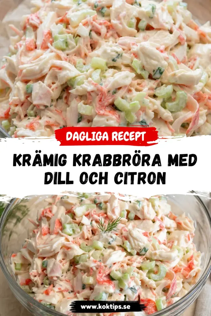 Krämig krabbröra med dill och citron