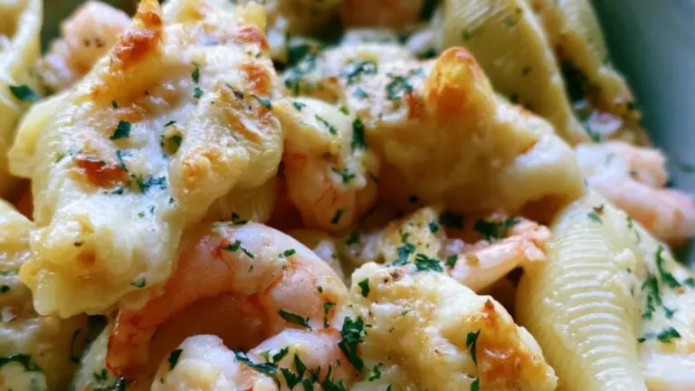 Krämiga pastasnäckor med räkor: enkelt recept som alltid imponerar