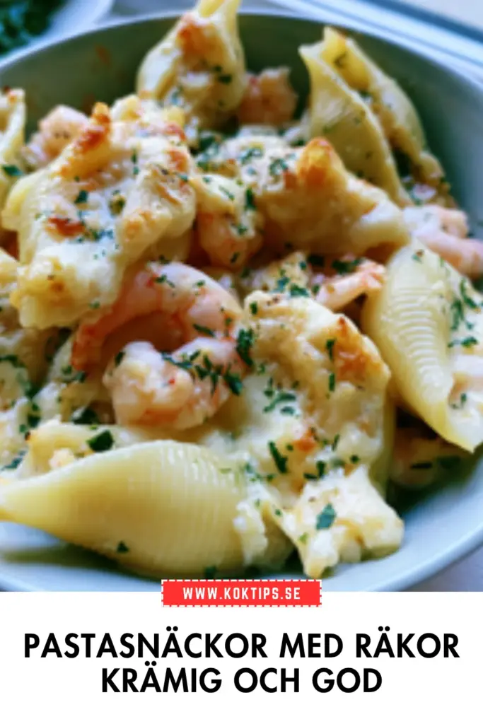 Krämiga pastasnäckor med räkor: enkelt recept som alltid imponerar