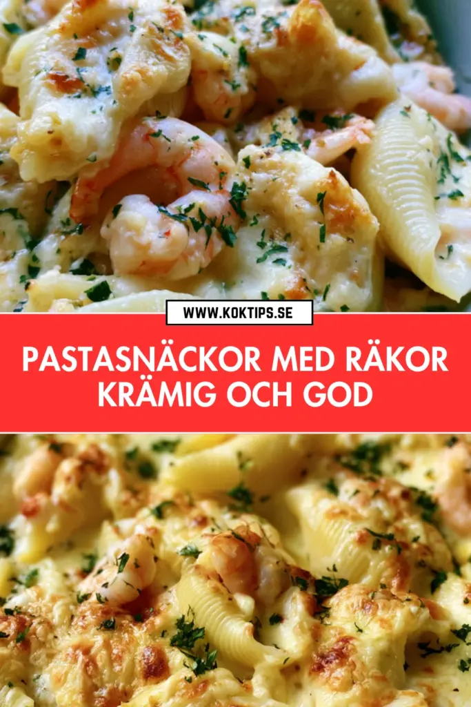 Krämiga pastasnäckor med räkor: enkelt recept som alltid imponerar