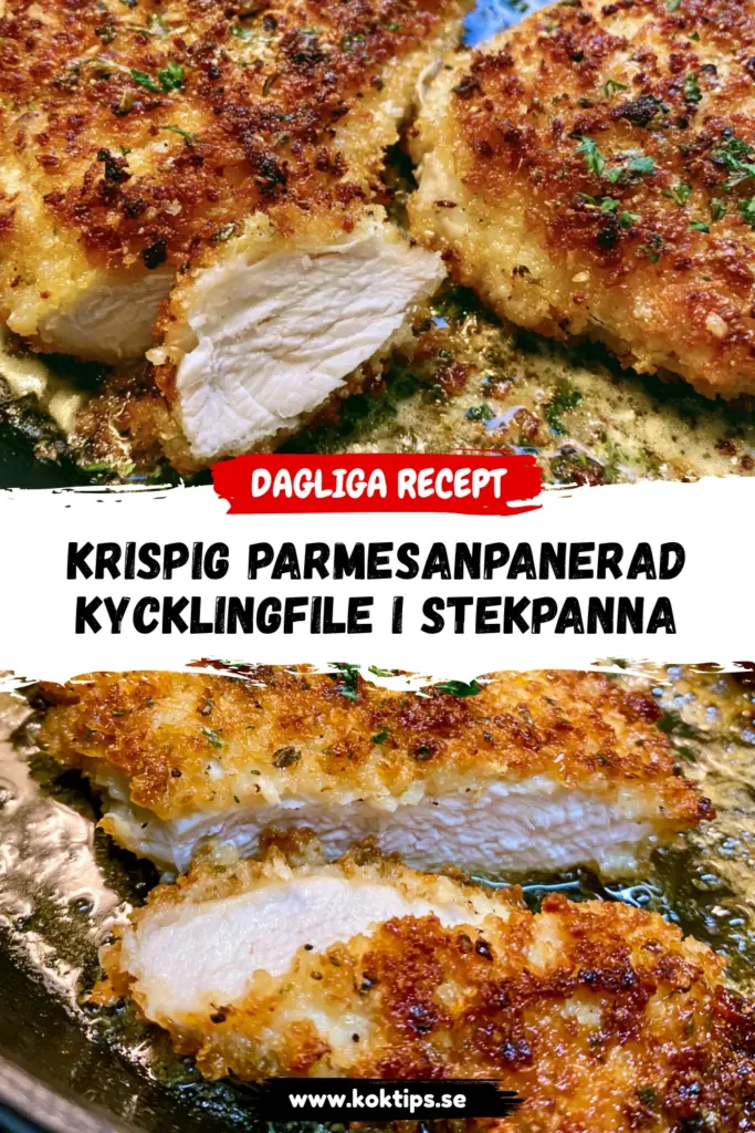 Krispig Parmesanpanerad Kycklingfile i Stekpanna