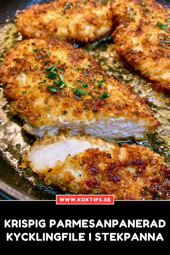 Krispig Parmesanpanerad Kycklingfile i Stekpanna