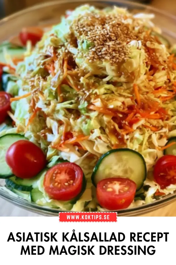 Asiatisk kålsallad: det klassiska receptet med en sesamdressing du aldrig glömmer