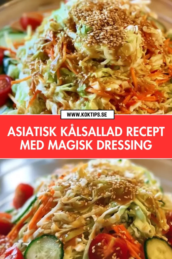 Asiatisk kålsallad: det klassiska receptet med en sesamdressing du aldrig glömmer
