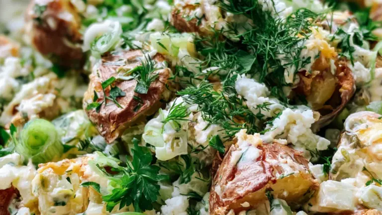 Krispig potatissallad med kross potatis: ett recept du kommer göra om och om igen