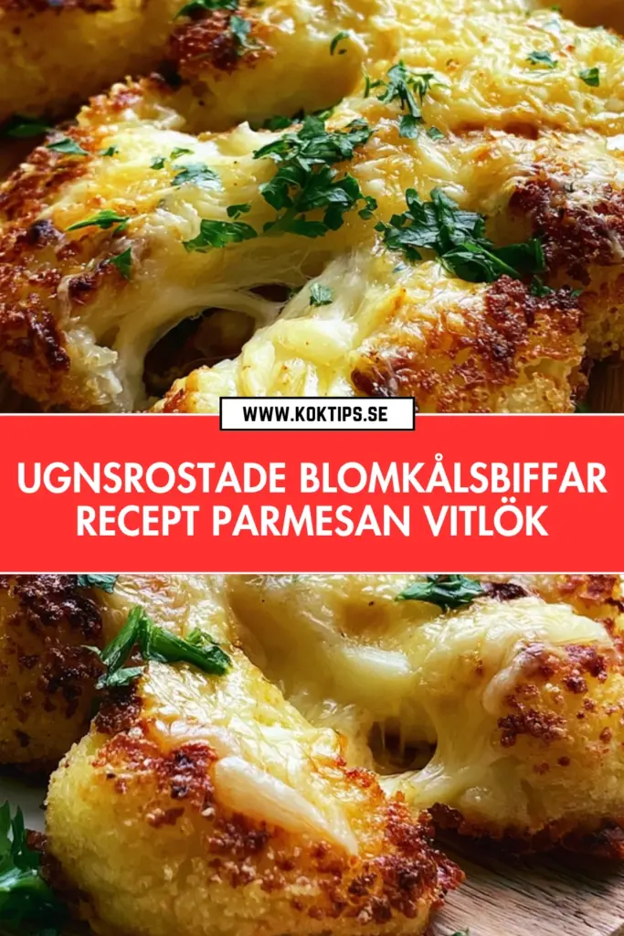 Krispiga ugnsrostade blomkålsbiffar: enkelt recept med parmesan och vitlök