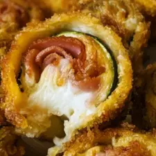 Krispiga zucchinirecept med rökt skinka