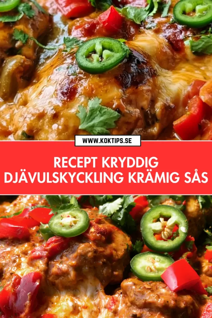 Hemlagad kryddig djävulskyckling: snabb vardagsrätt med het krämig sås