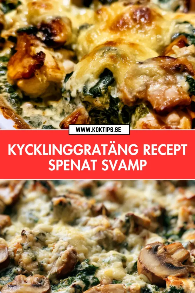Krämig kycklinggratäng med spenat och svamp: det bästa receptet för en mysig middag