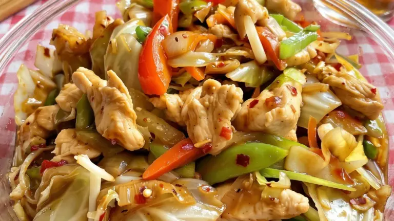Kycklingwok med vitkål och paprika: enkelt recept som smakar fantastiskt