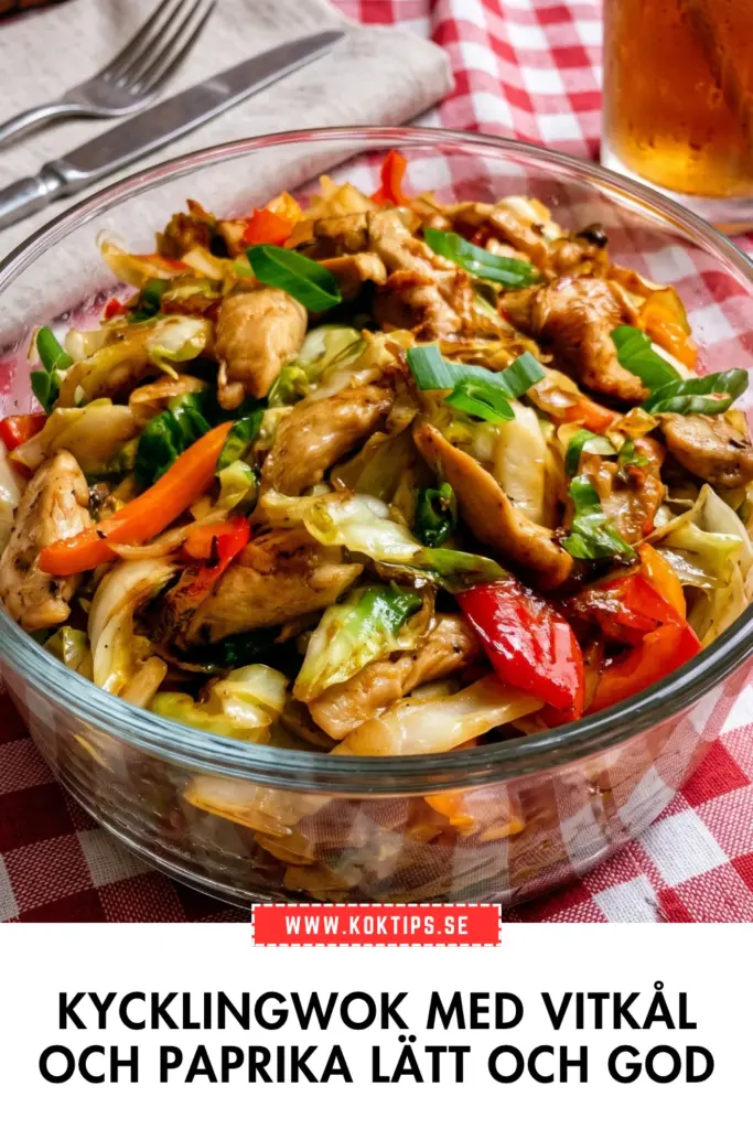 Kycklingwok med vitkål och paprika: enkelt recept som smakar fantastiskt
