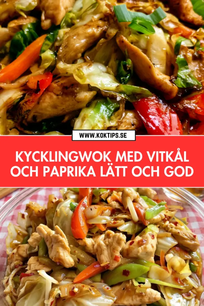 Kycklingwok med vitkål och paprika: enkelt recept som smakar fantastiskt