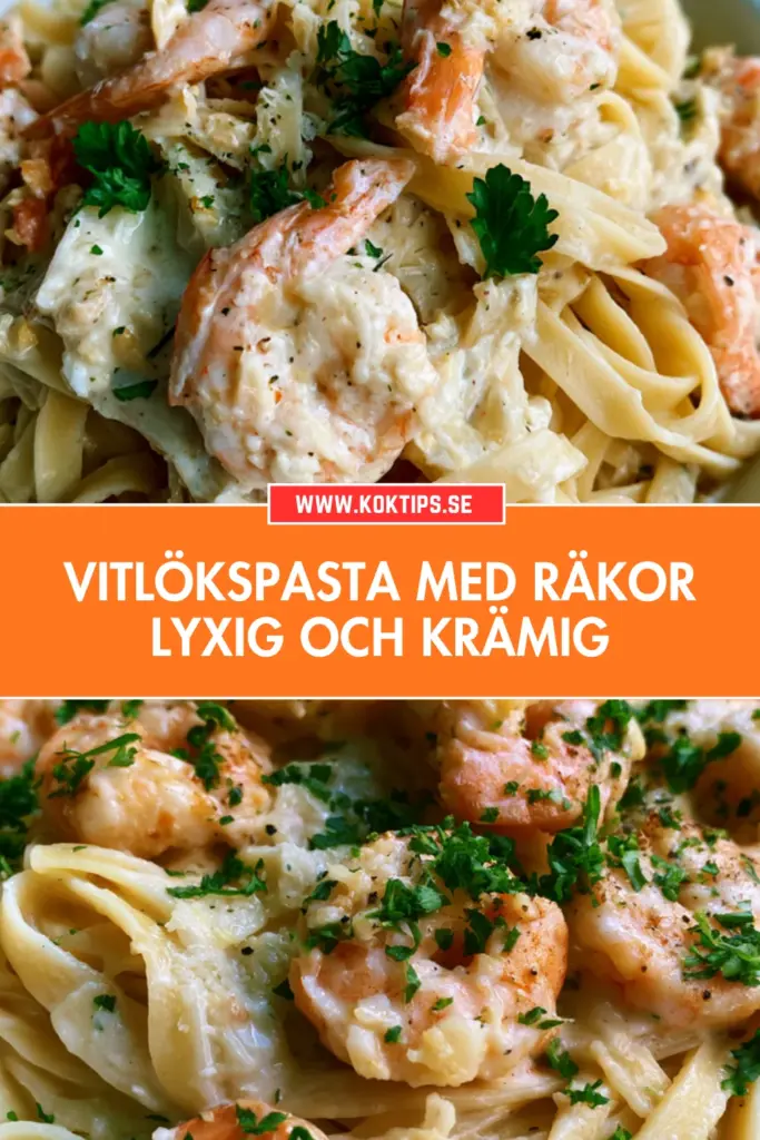 Enkel vitlökspasta med räkor: klassisk räkpasta fylld med smak och krämighet