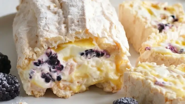 Marängrulltårta med lemoncurd – syrlig & krispig!