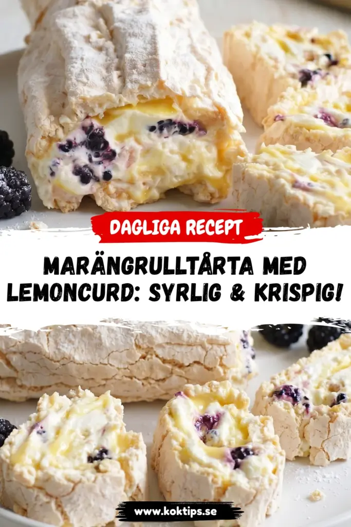 Marängrulltårta med lemoncurd – syrlig & krispig!