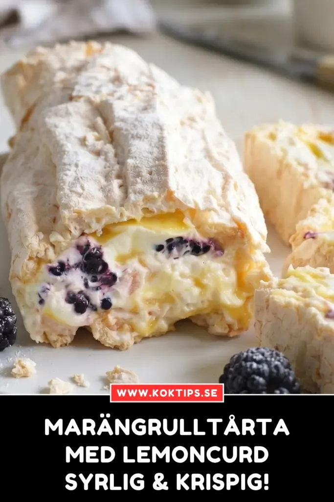 Marängrulltårta med lemoncurd – syrlig & krispig!