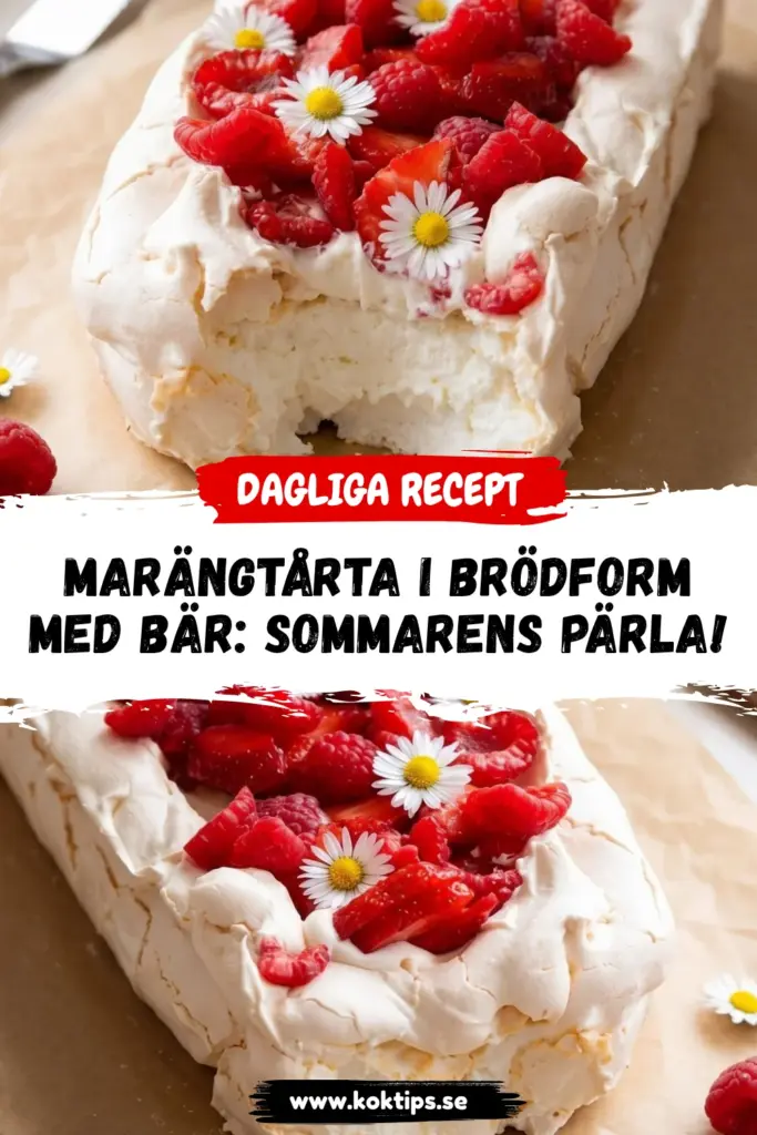 Marängtårta i brödform med bär: sommarens pärlа!